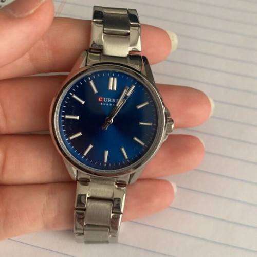 Curren women's watch new, steel, gray and blue