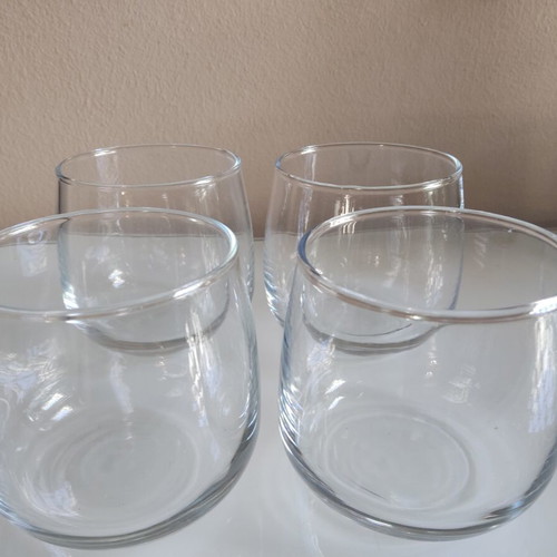 Glass jars set of 4, height 7cm, like new