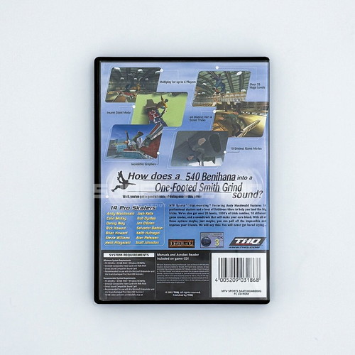 MTV Sports Skateboarding Featuring Andy Macdonald PC game used, very good condition
