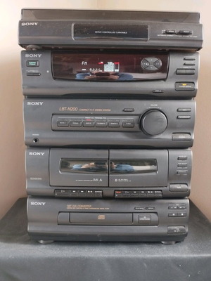 Sony LBT-N200 stereo system used with two speakers, needs maintenance