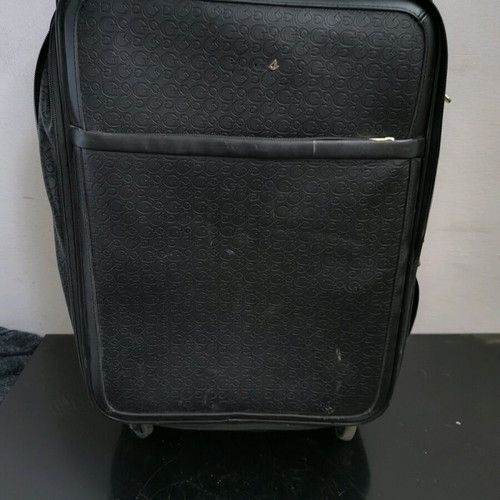 Guess suitcase used with missing front emblem