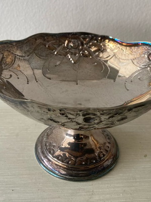 Vintage copper silver-plated decoration used