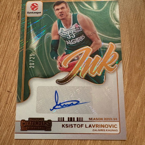 Ksistof Lavrinovic 2025-26 Contenders EuroLeague Ink Auto Gold card new #/25