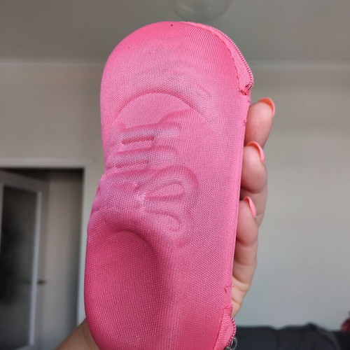 Children's pink glasses case sneaker shape, like new