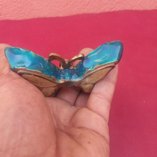 Brass butterfly with enamel
