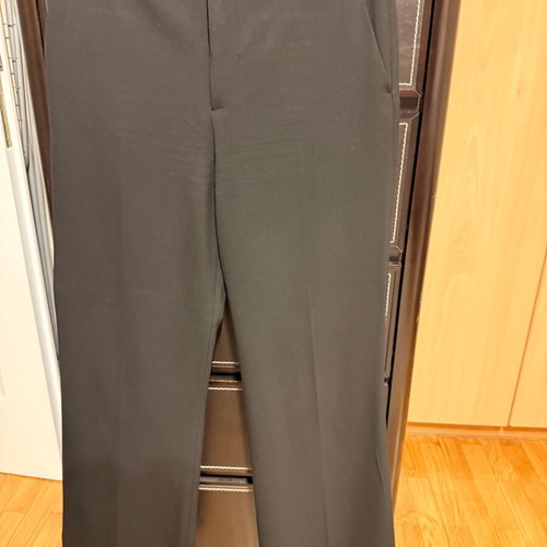 Zara fabric black pants straight fit new