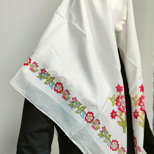 Cycladic Women's Large Scarf for Traditional Costume white MARK203 new