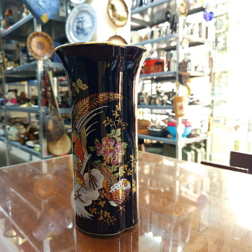 Decorative vase new from 1960 with golden touches