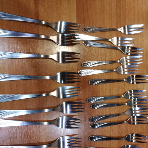 Rostfrei Esmeyer cutlery set used, 83 pieces stainless steel