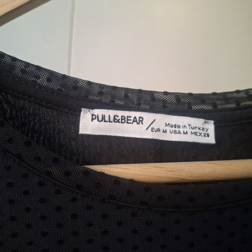 Pull & Bear black short dress with cutout design and long sleeves, like new, M
