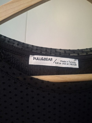 Pull & Bear black short dress with cutout design and long sleeves, like new, M