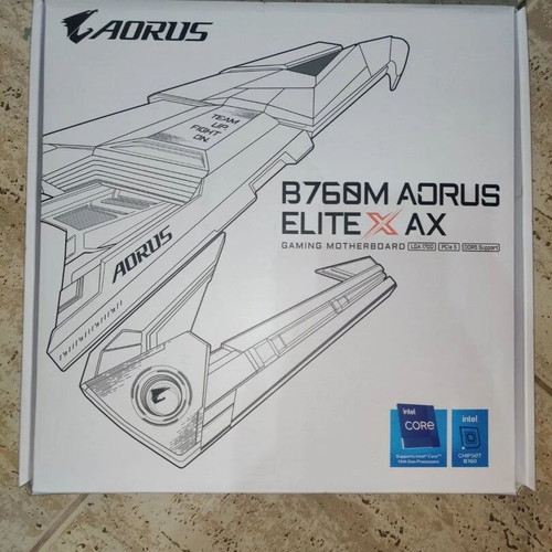 Gigabyte B760M Aorus Elite X AX Wi-Fi motherboard new, Micro ATX, Intel 1700 Socket