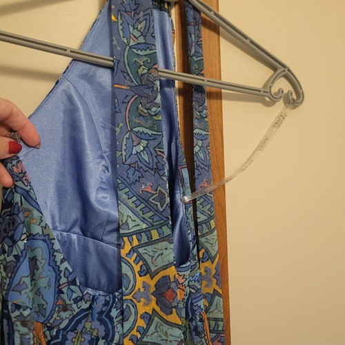 Desiree Maxi Dress Blue Multicolor Size S Like New