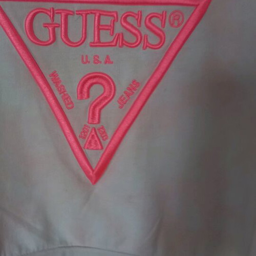 Crop sweatshirt Guess like new, white and pink, size S