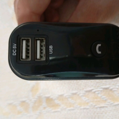 Fm transmitter for car with music via USB in cigarette lighter
