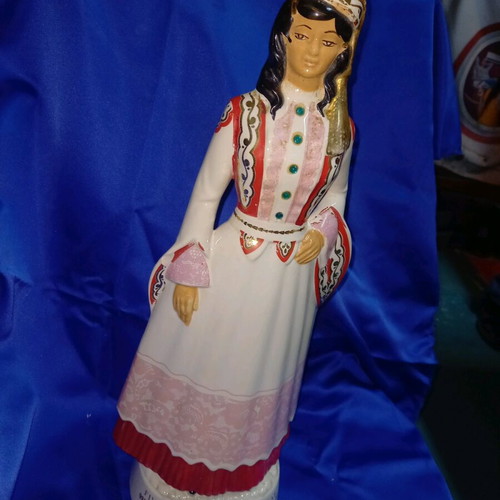 Porcelain collectible Queen Amalia Metaxa used, vintage