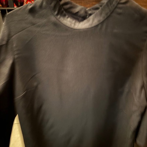 Desiree blouse with batwing sleeve and back opening like new, black