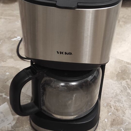 Vicko Filter Coffee Maker like new, stainless steel design