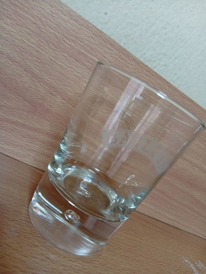Baileys glass new with characteristic bubble at the bottom