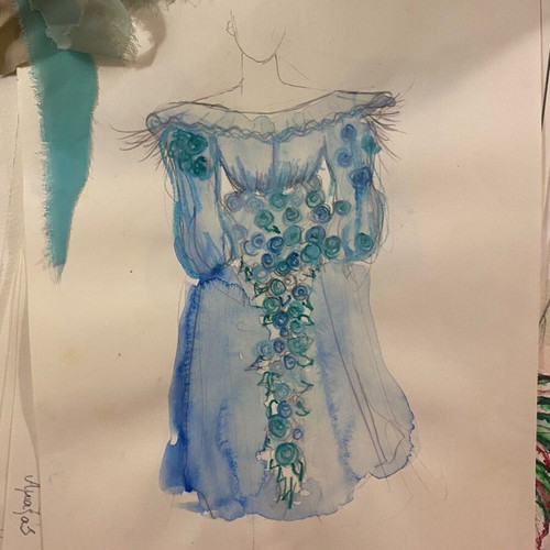 Watercolors of theatrical costumes like new, pack of 5