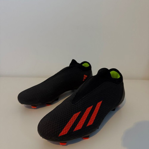 Adidas X Speedportal.3 LL FG football boots used, black and orange, size UK 10