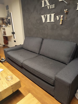 IKEA three-seat sofa dark gray, new