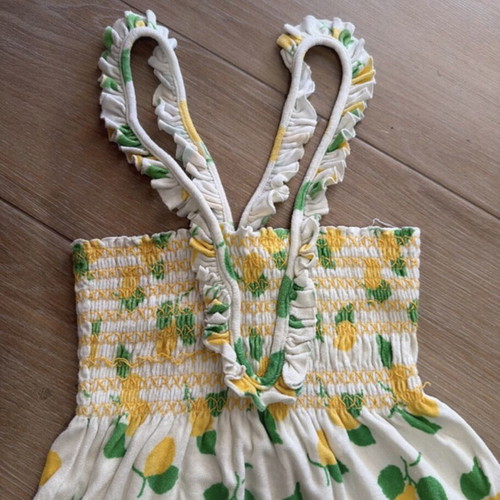 Beach dress like new, green and yellow, size S