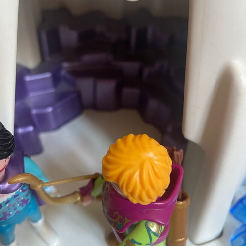 Playmobil snow castle used with light-up diamond