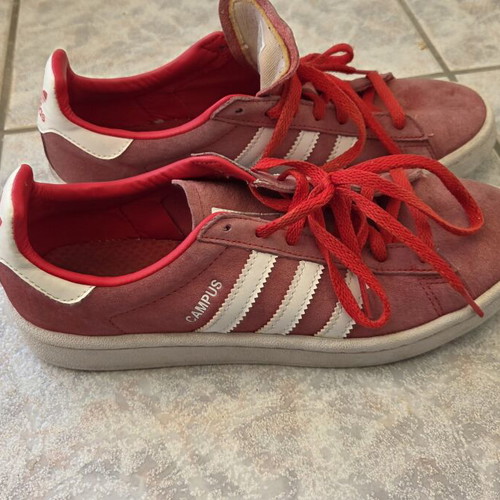 Adidas Campus red women's sneakers size 38.5 used
