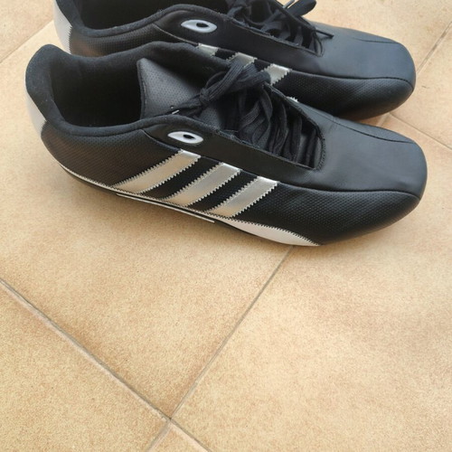 adidas gazelle silver green womens PORSCHE DESIGN x ADIDAS Size 9.5 Black White Leather Lace Up Sneakers  Sui  Generis Designer Consignment