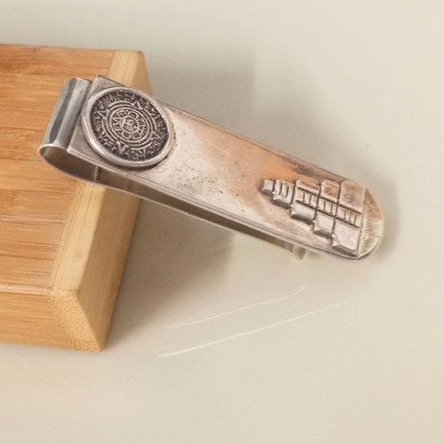 Silver 925 money clip used, 6cm length, 21.9g weight