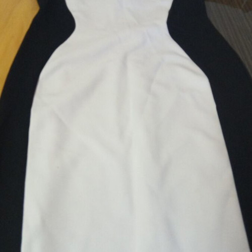 Black and cream bodycon dress size 12