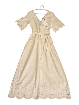 ZARA EMBROIDERED MIDI ROMANTIC DRESS S