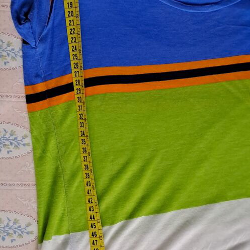 ZARA Collection Colorblock Cap Sleeve Scoop Neck Top, Medium