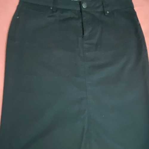 Zara straight skirt black size 38 like new denim fabric