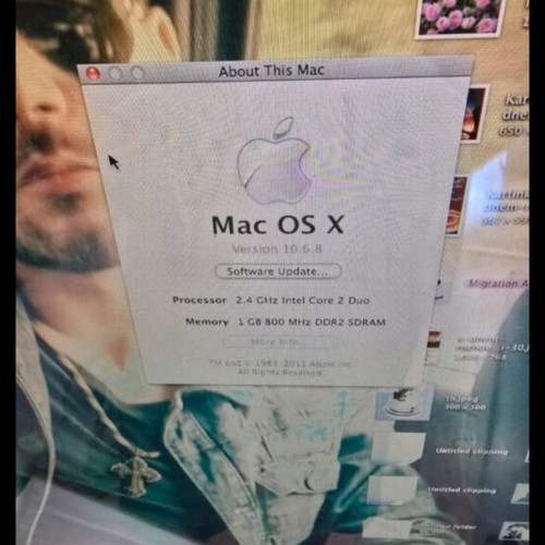 2007 iMac used with 2.4 GHz Intel Core 2 Duo and 1 GB RAM