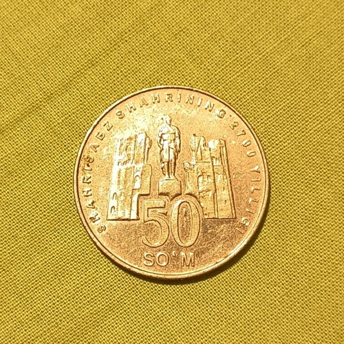 Uzbekistan coin 50 sum 2002 used