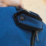 Sea Shell blazer used blue with black suede details, size 38