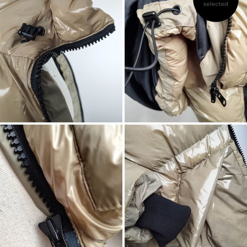 DEF Shiny Puffer Jacket like new, size L-XL, beige
