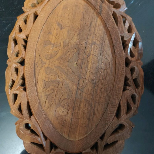 Wood Carved Tray like new 26x18