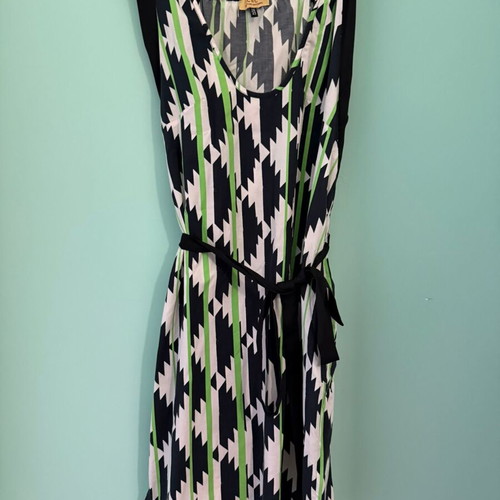 CNC Costume National sleeveless dress with belt like new, geometric print