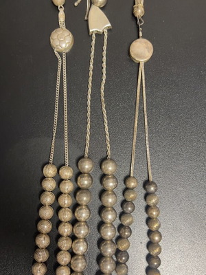 Silver komboloi set like new, 3 pieces, 96 grams, 925 and 950 purity