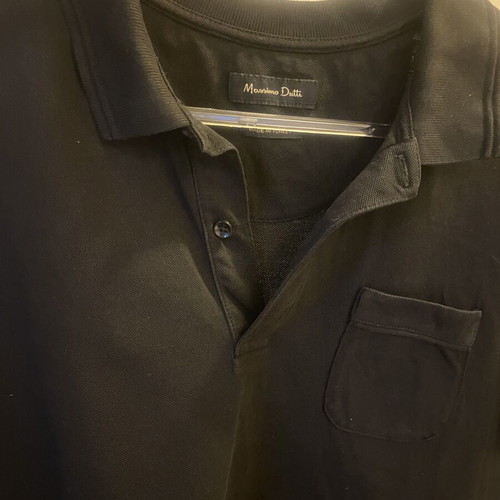 Massimo Dutti men's polo T-shirt used, black, size L