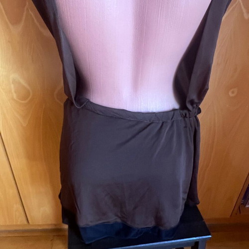 Dark brown backless dress like new, size S/M