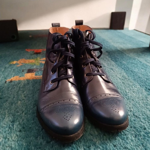 Chaniotakis blue ankle boots like new, size 39