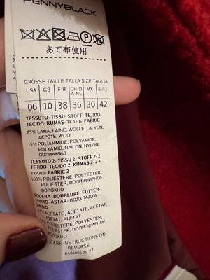 Penny black μάλλινο παλτό σαν καινούργιο, κόκκινο, μέγεθος M