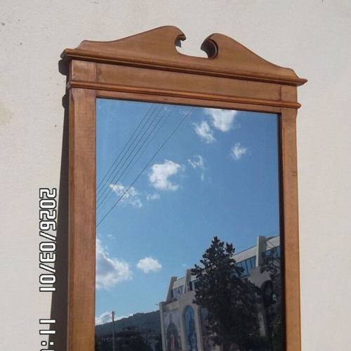 Mirror with wooden frame antique used