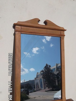 Mirror with wooden frame antique used
