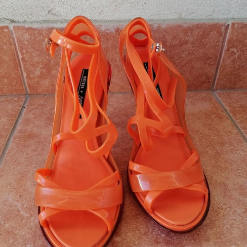Melissa x Jean Paul Gaultier orange stiletto sandals new