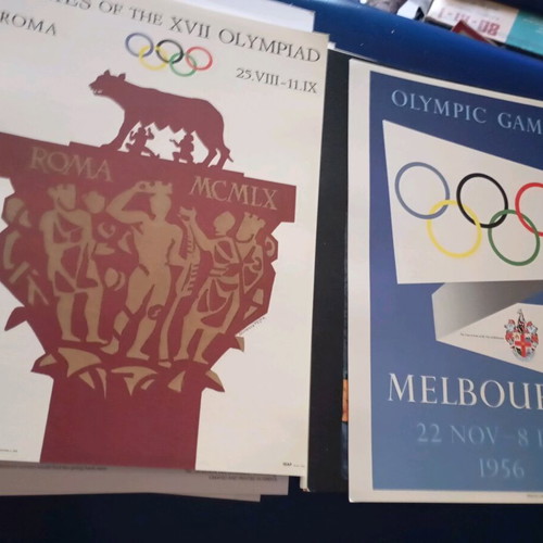 Olympic posters used, box set 1896-2004